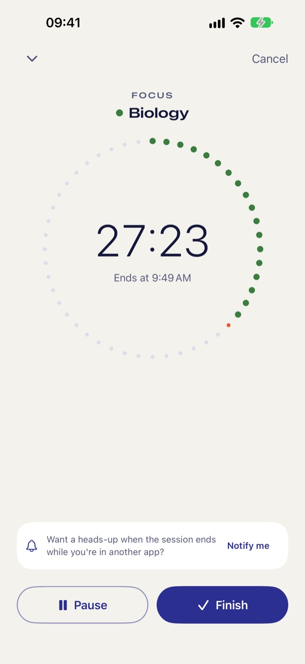 StudyDots screen 1