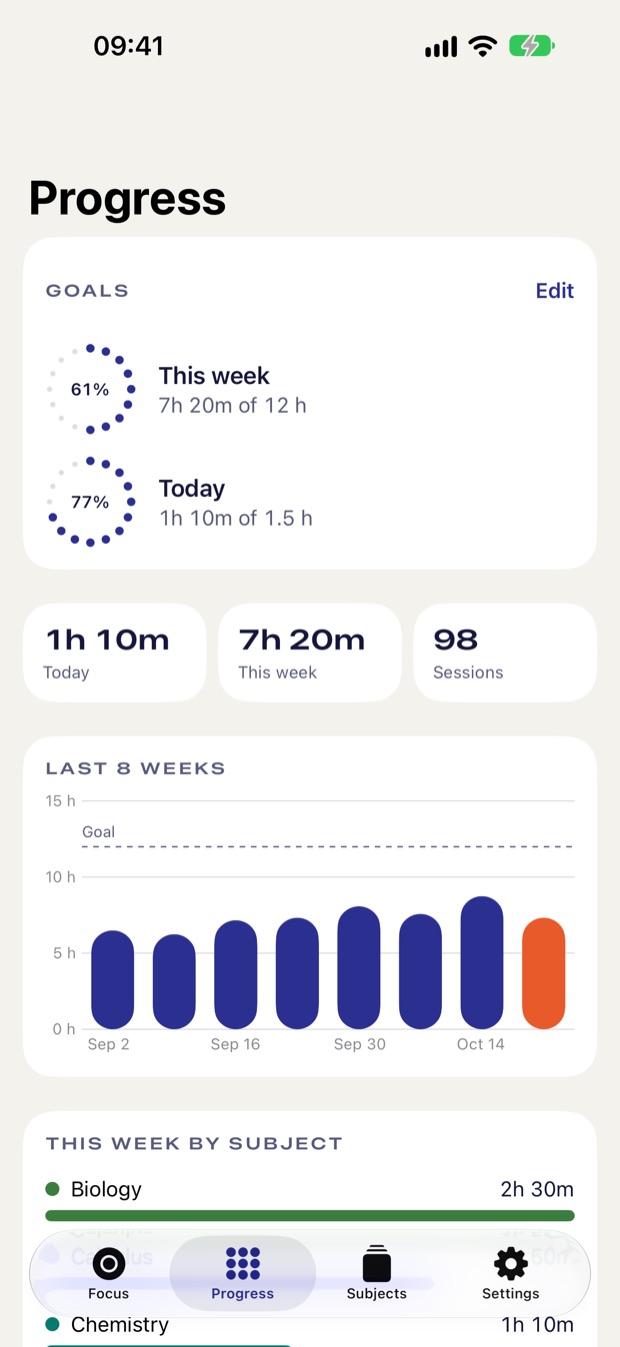 StudyDots screen 3